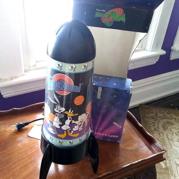 Rare Space Jam Rocket Touch Lamp 1996 Warner Brothers - Picture 3 of 9